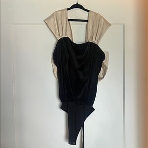 Express Black and Cream Bodysuit